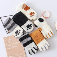 Load image into Gallery viewer, Winter Cat Claws Cute Thick Warm Sleep Floor Socks