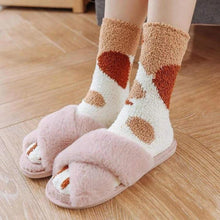 Load image into Gallery viewer, Winter Cat Claws Cute Thick Warm Sleep Floor Socks
