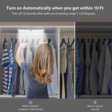 Load image into Gallery viewer, LED Closet Light, Stick-on Anywhere Motion Sensor & Light Sensor Activated Night Light