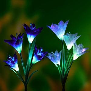 Artificial Lily Solar Garden Stake Lights