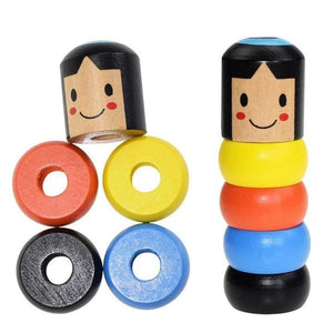 LITTLE WOODEN MAN WHO CAN'T BEAT INTERESTING MAGIC TOY