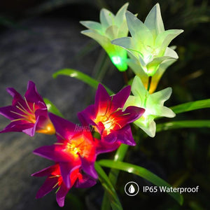 Artificial Lily Solar Garden Stake Lights