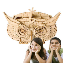 Load image into Gallery viewer, 3D Wooden Puzzle Creative Owl Box Wood Pen Pencil Container Holder Wooden Craft Kits Brain Teaser 3D Wood Puzzle for Kids Adults Best Birthday Gifts
